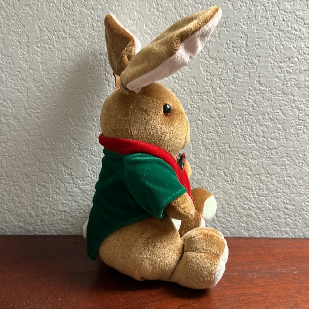 Vintage The Velveteen Rabbits 1995 Christmas Commonwealth Toy Stuffed Bunny - Picture 4 of 6